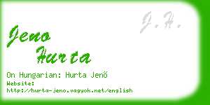 jeno hurta business card